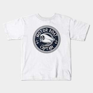 Motor Boat Captain - Nautical Kids T-Shirt